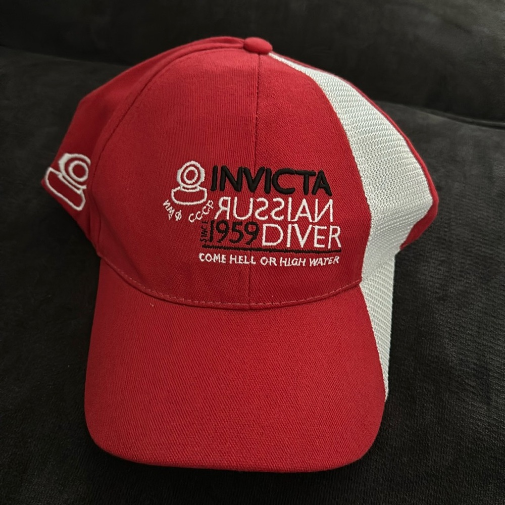 Official Invicta Watches Subaqua Logo Cap Adjustable Red/White embroidered